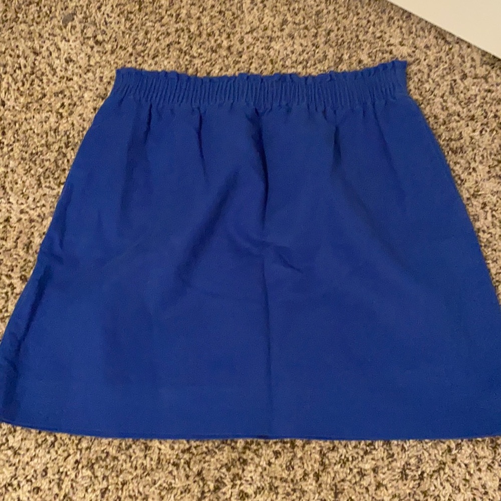 Blue linen skirt